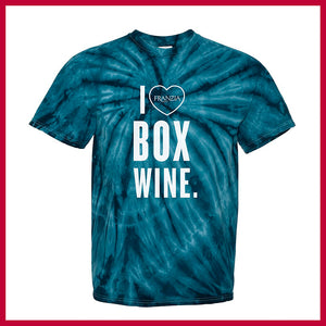 I Love Box Wine Tie Dye T-Shirt 1 
